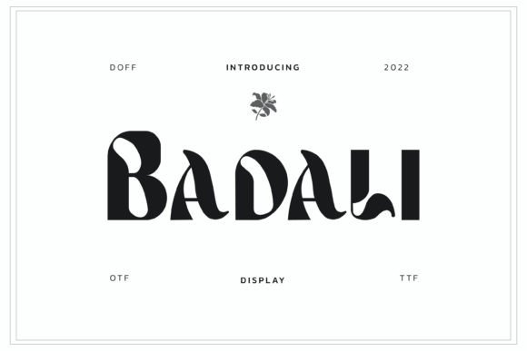 Badali: A Display Font for Luxury and Modern Branding