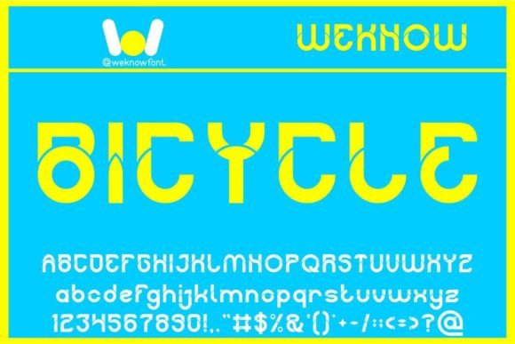 Bicycle: A Whimsical Display Font for Creative Makers