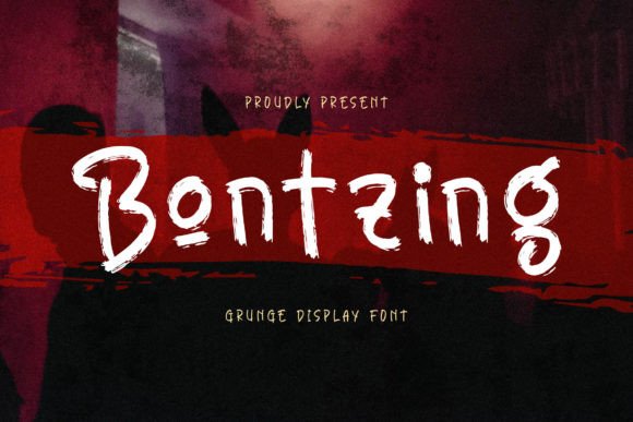 Bontzing – A Grunge Display Font for Bold Editorial Designs