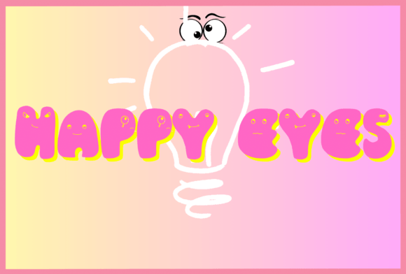 Happy Eyes Font for Whimsical Handmade Creations