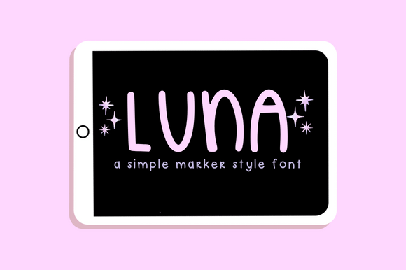 Luna Handwritten Display Font for Creative Projects