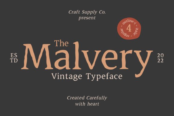 Malvery: A Charming Display Font for Handmade Creations