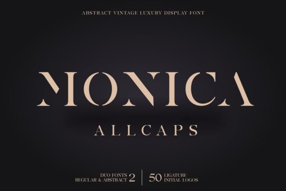 Monica Allcaps: A Luxurious Vintage Display Font for Campaigns