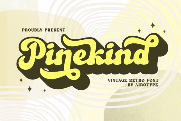 Pinekind: A Retro Script Font for Creative Makers
