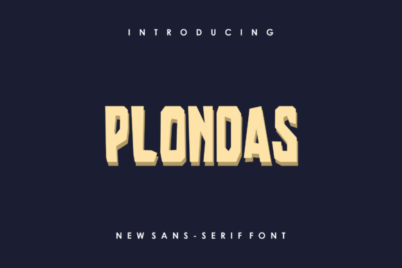 Plondas: A Bold Display Font for Creative Branding Projects