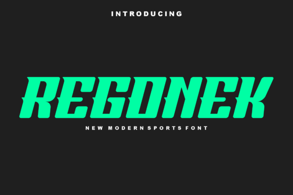 Regonek: A Modern Display Font for Sports-Inspired Design