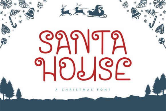 Santa House Font for Festive Editorial Design